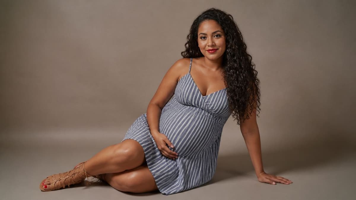 Cassidy at 29 weeks: the sciatica had eased after her first visit but was starting to return